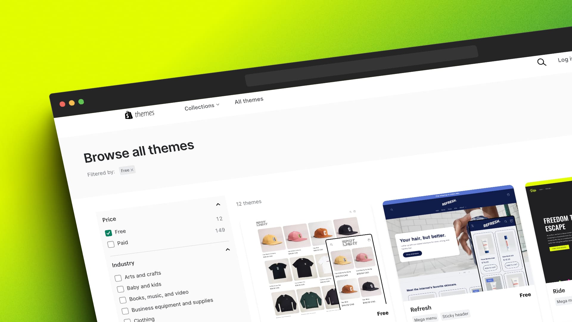 Shopify free ecommerce themes (2024)