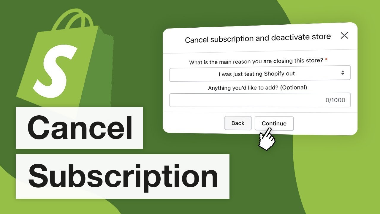 How to cancel Shopify subscription?